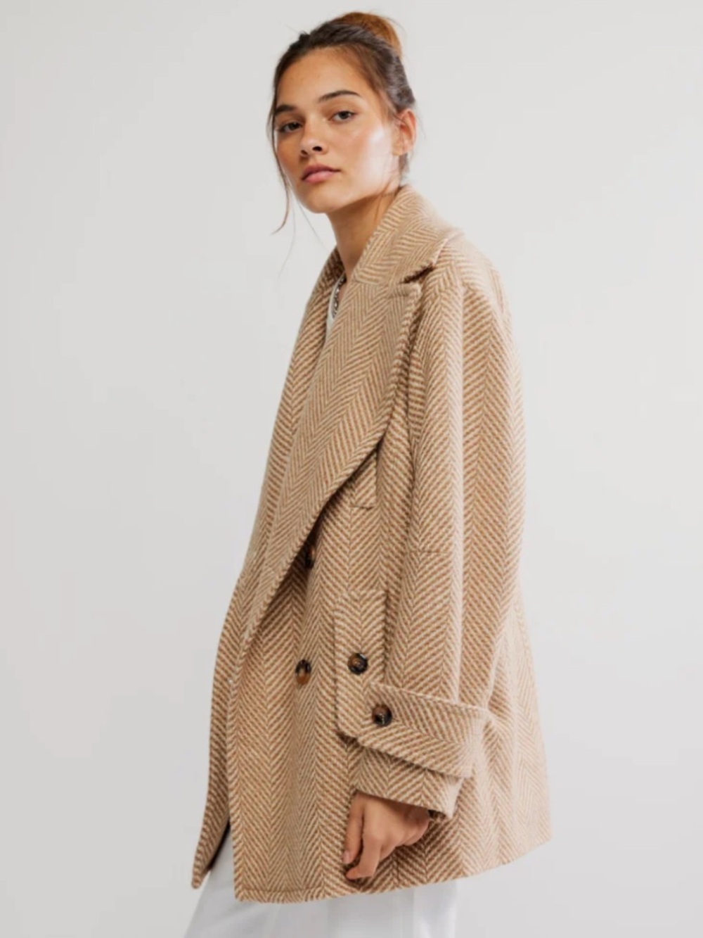 Free People Wool Peacoat
Color- Tan
NWOT
OVERSIZED